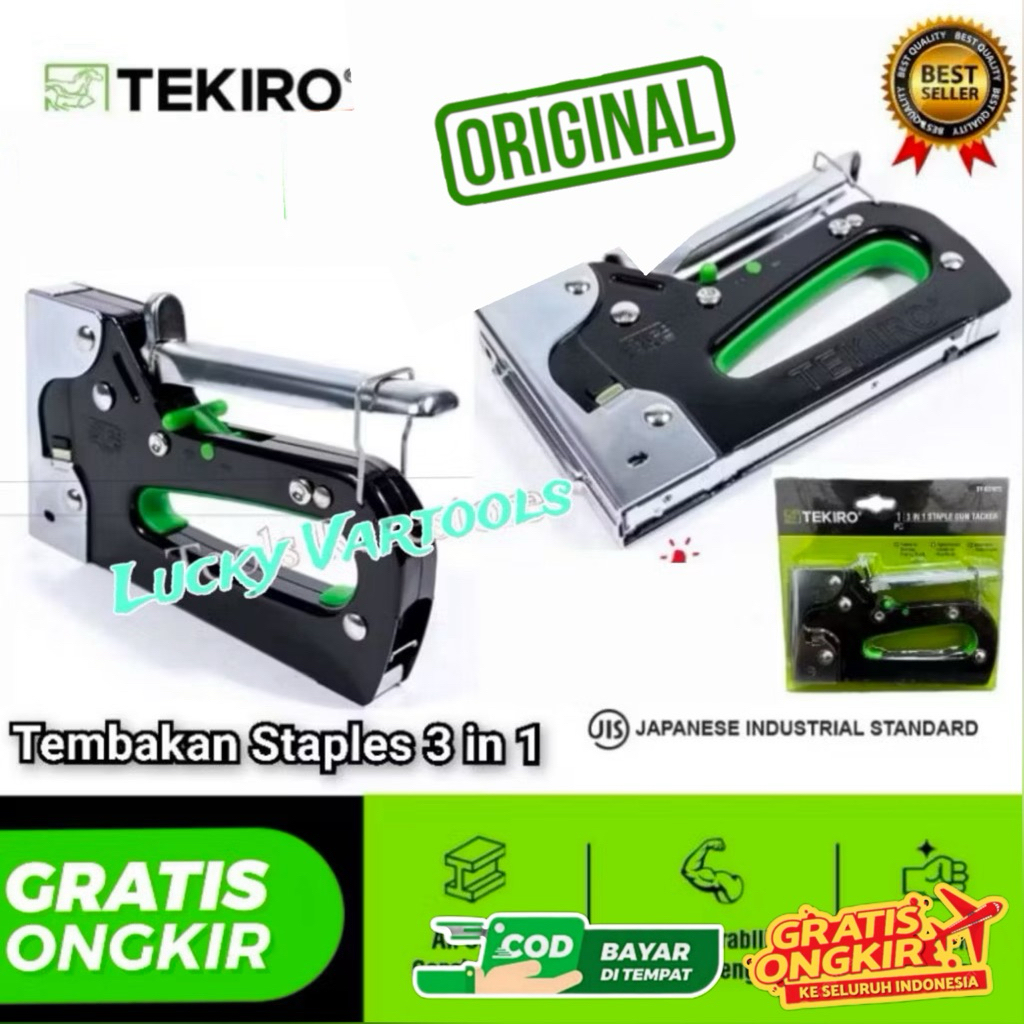 

TEKIRO STAPLES 3 IN 1 ORIGINAL 6-14 MM STAPLES GUN TOOLS tembakan 3 in 1 tekiro pistol staples tembakan staples tekiro