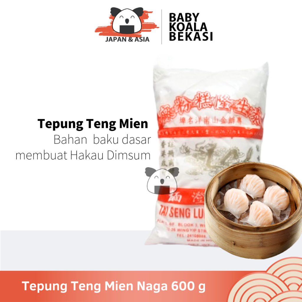 

TEPUNG TENG MIEN Tangmien 600 g │ Bahan Kulit Hakau CAP NAGA -BKB