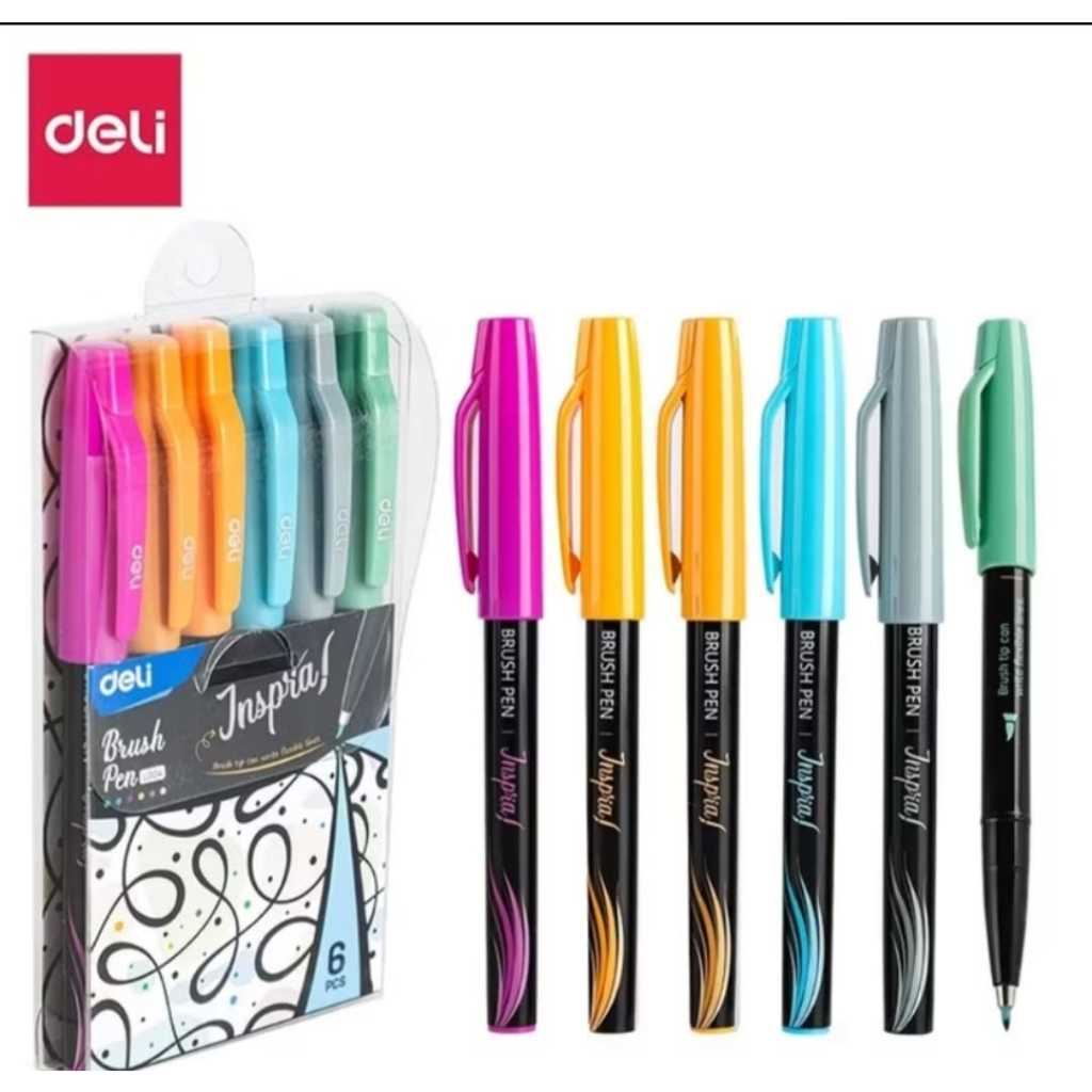 

Brush Pen / Kuas Pen Deli 6 Warna - EU304