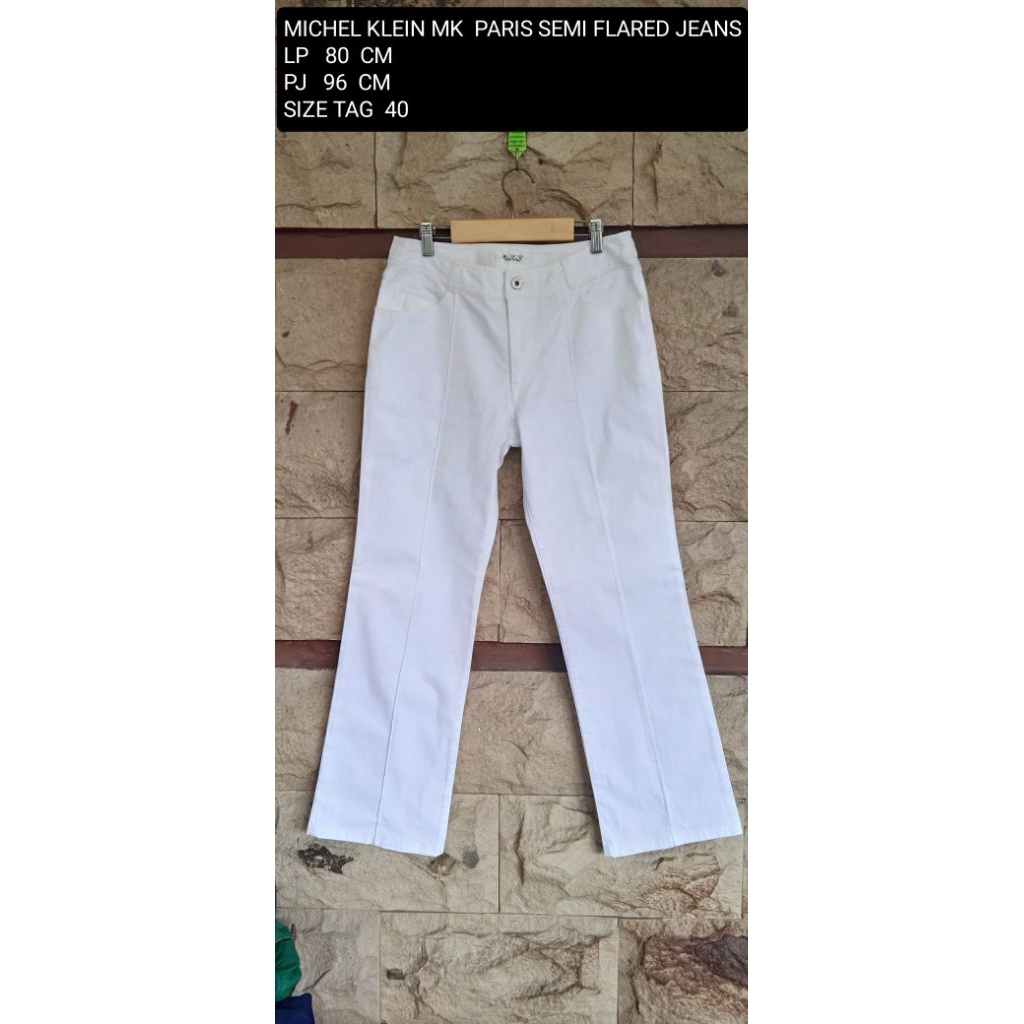 michel klein (mk) paris semi flared authentic jeans