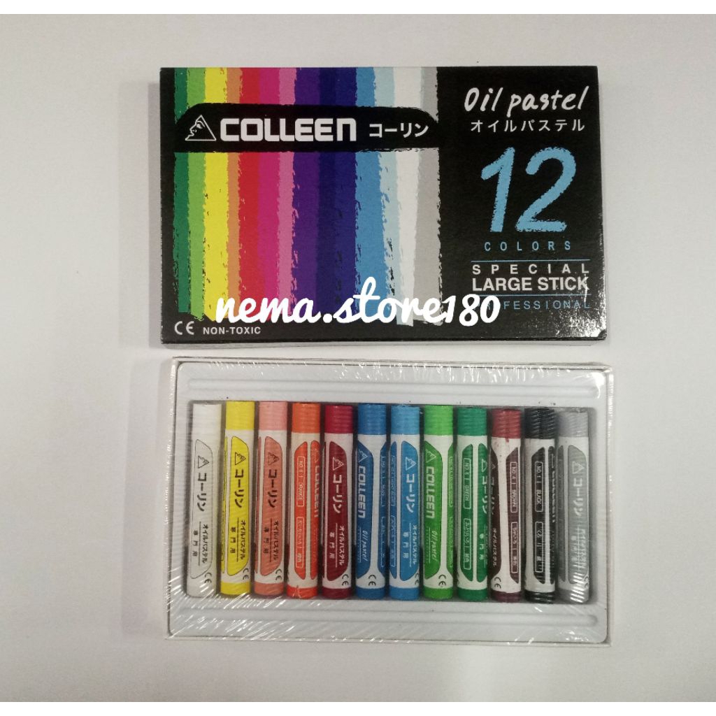 

COLLEEN OIL PASTEL 12 COLORS SPECIAL LARGE STICK PROFESIONAL
