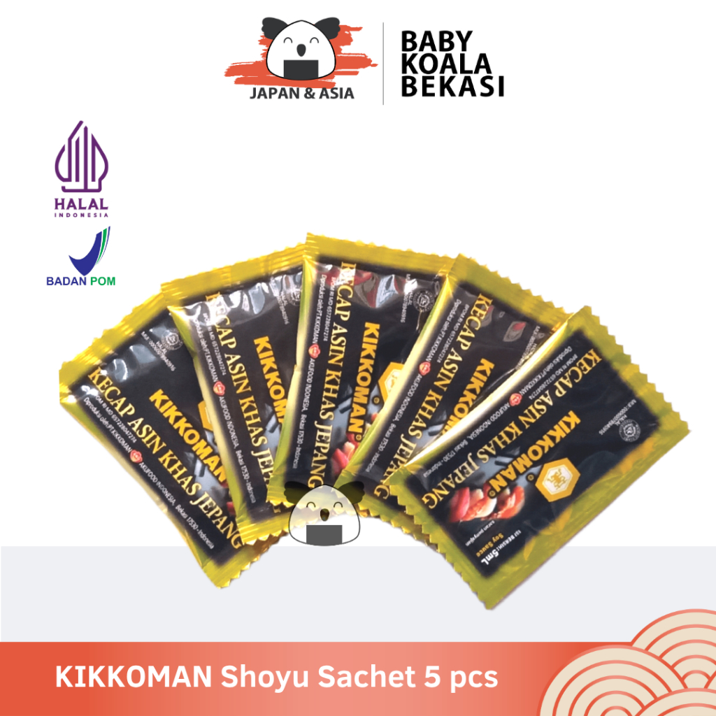 

KIKKOMAN Shoyu 5 Pcs (5ml) Halal | All Purpose Seasoning | Kecap Asin Jepang -BKB