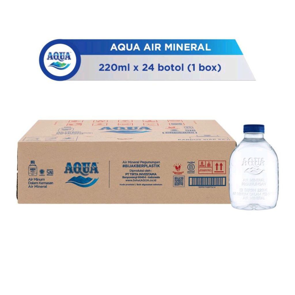 

AQUA Imut CUBE/MINI 220 ML X 24 Botol (1Box/Karton) LIMITED EDITION️！！！ Air Water
