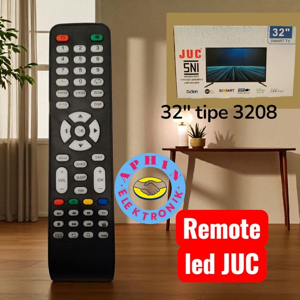 Remote tv LED JUC khusus tipe HD-3208 Remot tv juc