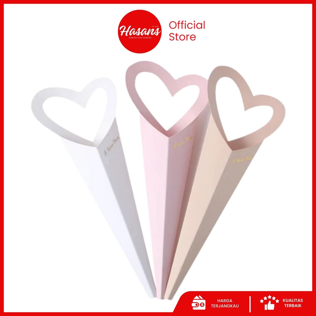 

[5 Pcs] Flower Paper Bag Love / Flower Bags With Handle / Gift Bag Bouquet / Paper Bag Bunga Bentuk Love / Tas Tote Buket Bunga Bentuk Love / Kantong Btk Love