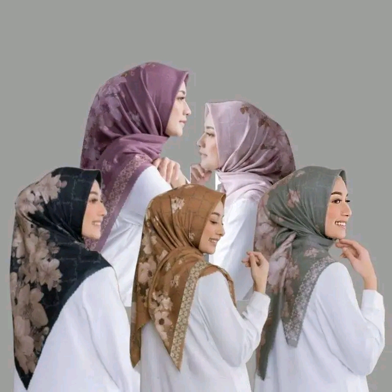 jilbab segiempat voal motif rijek / hijab motif afkir gagal qc