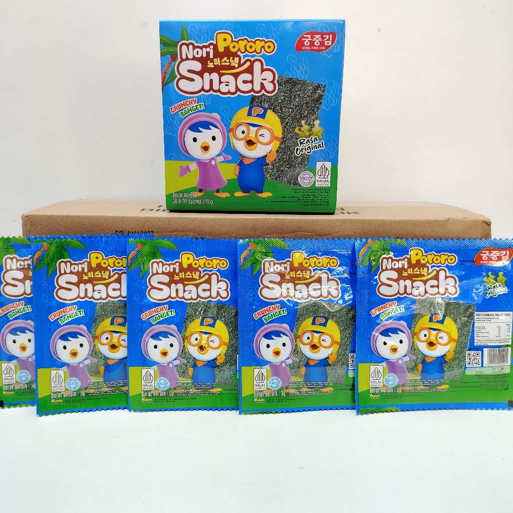

(1 DUS ISI 5 BOX) Nori Pororo Rasa Original | BBQ