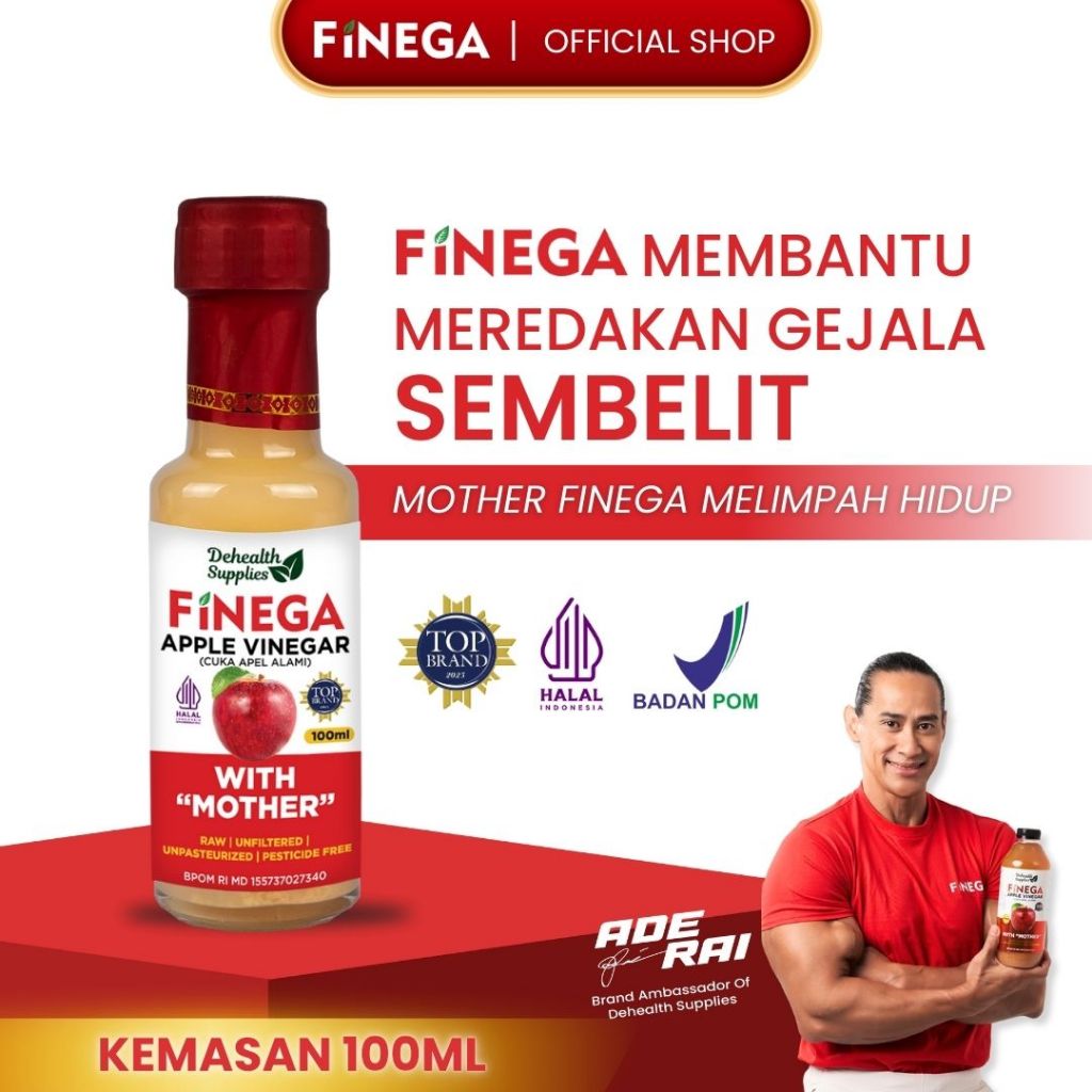 

Deheath Supplies FINEGA CUKA APEL 100ml ( Botol Kaca)