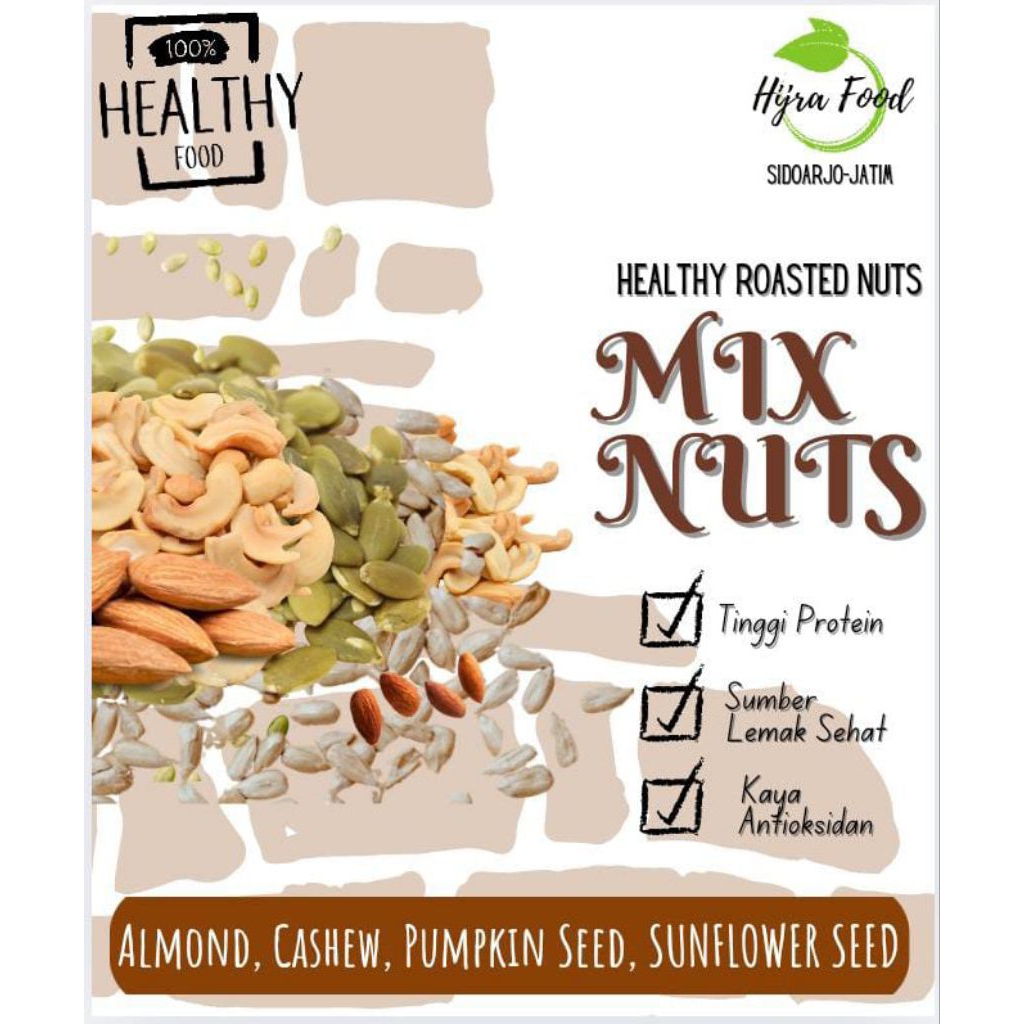 

Mix Trail Roasted Healthy Nuts Camilan Sehat mix Kacang Panggang 250g + Kismis 50g