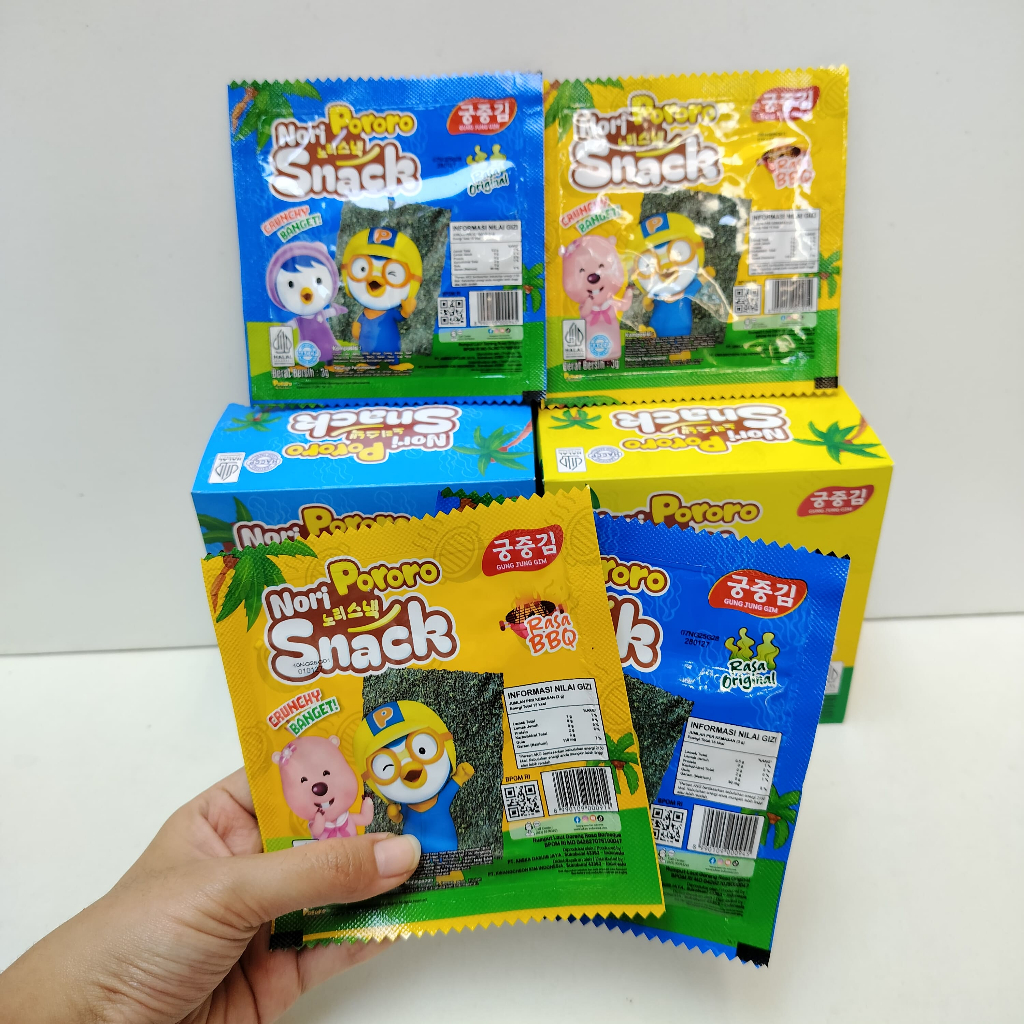 

Nori Pororo Rasa Original | BBQ | Snack Rumput Laut Pororo