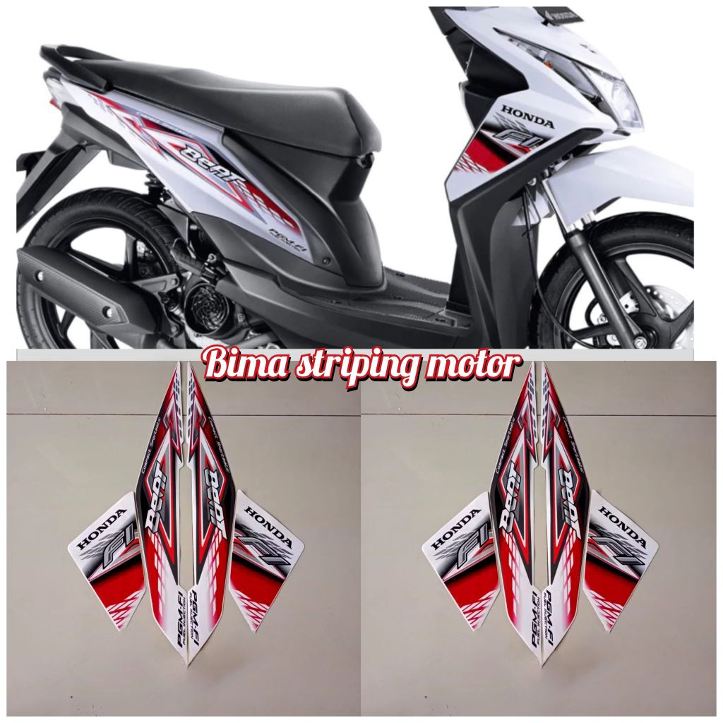 Stiker striping list body full set motor Honda Beat F1 2014