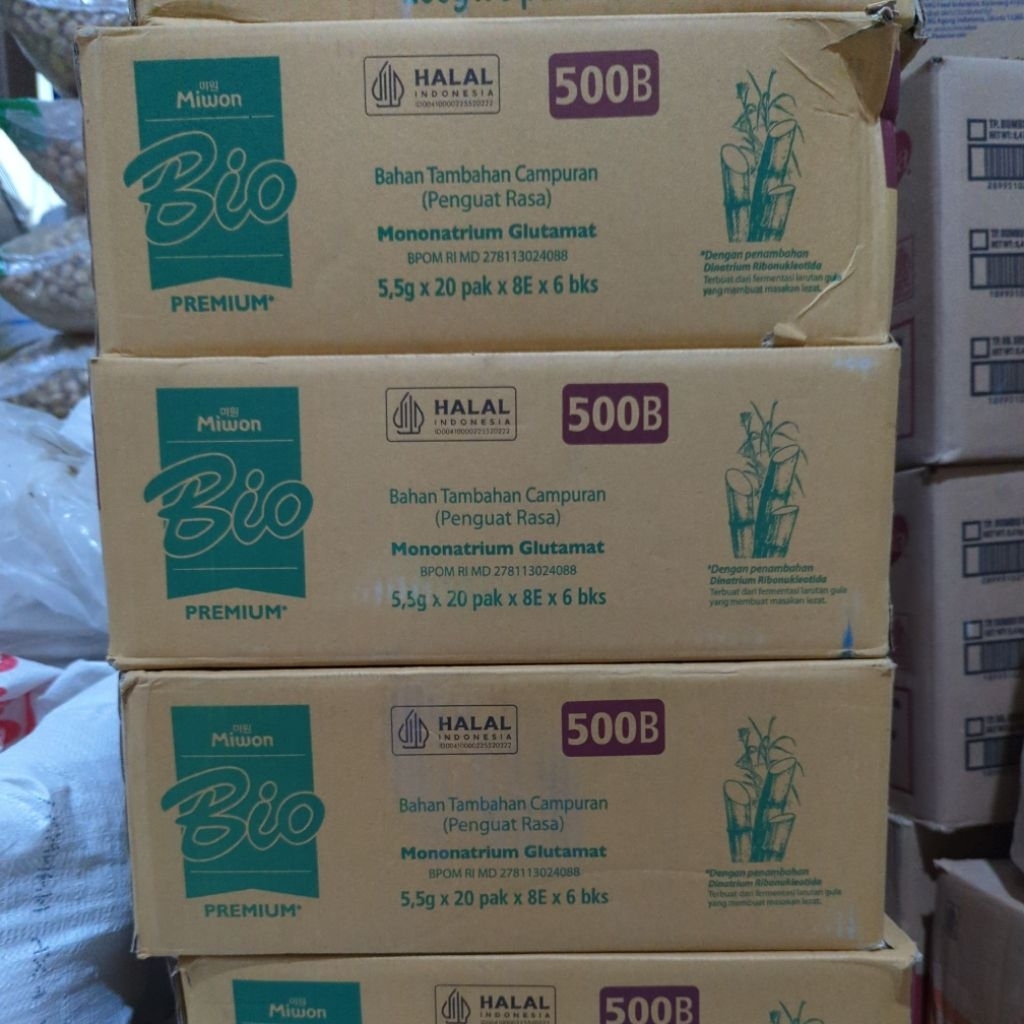 BIO MIWON penyedap penguat rasa 5,5gr kemasan 500 (dus)