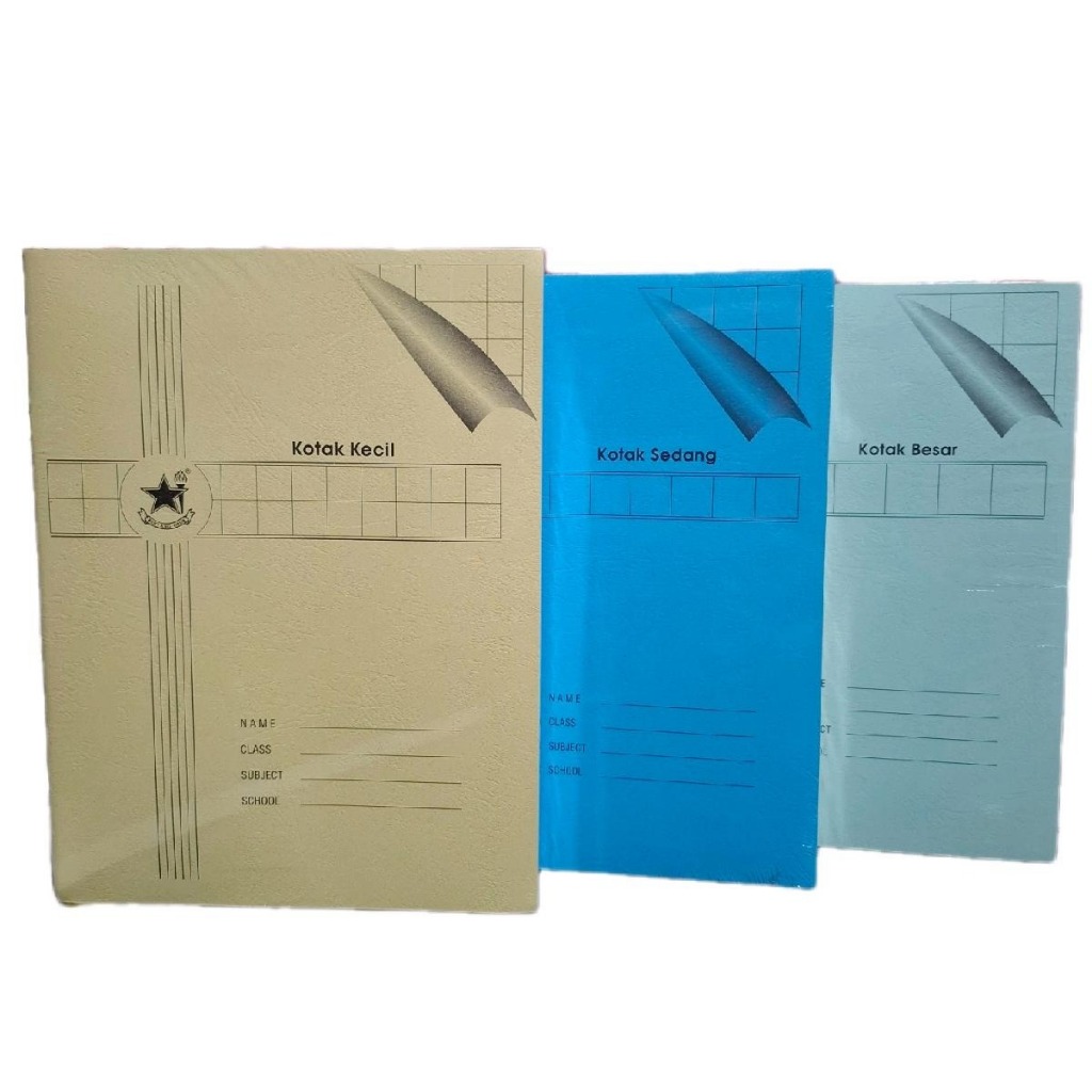 

1 pack Buku sekolah TK kotak Kecil Sedang Besar