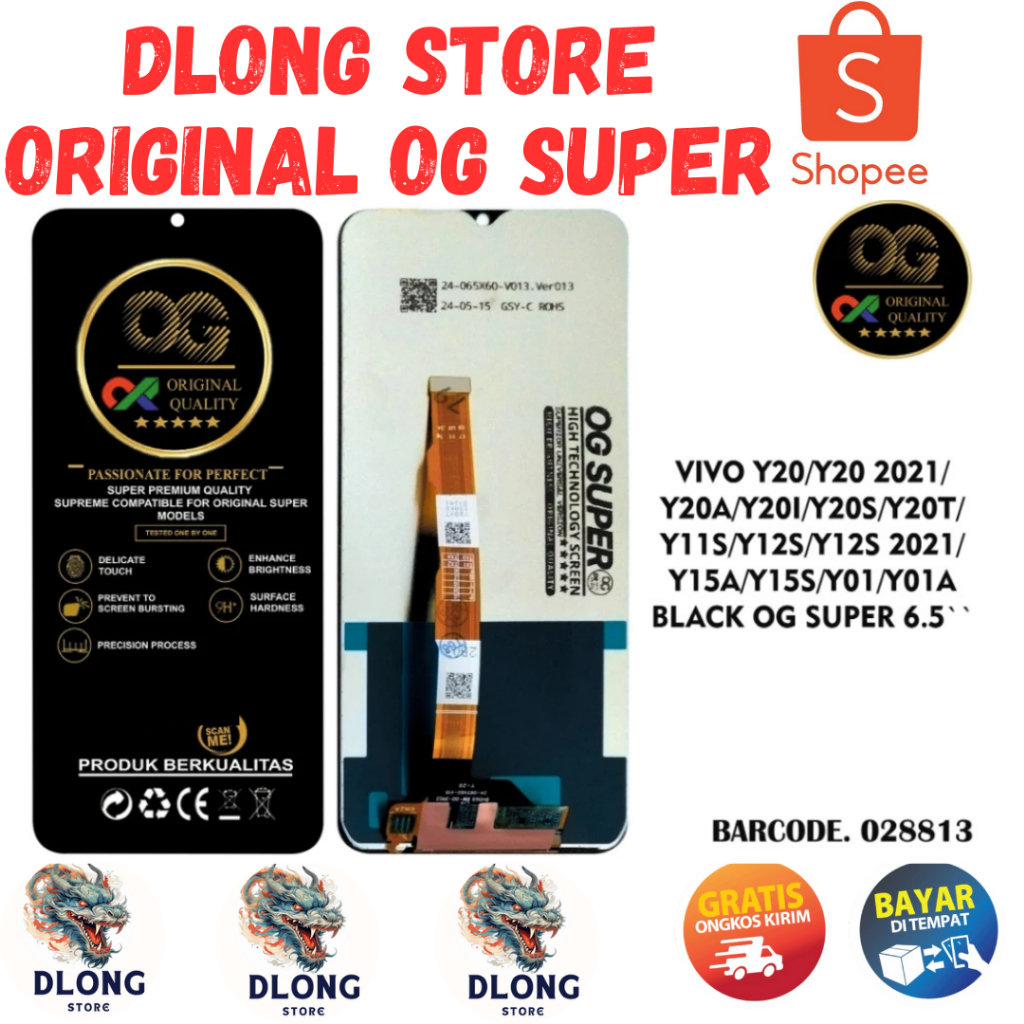 LCD VIVO Y20 / VIVO Y20 2021 ORIGINAL OG SUPER