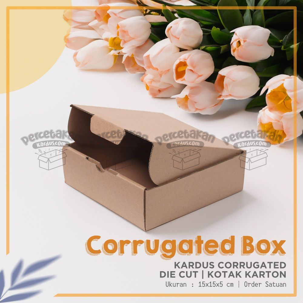 

Kardus Corrugated 15x15x5 CM | Die Cut | Kotak Karton | Box Packing Souvenir Pizza