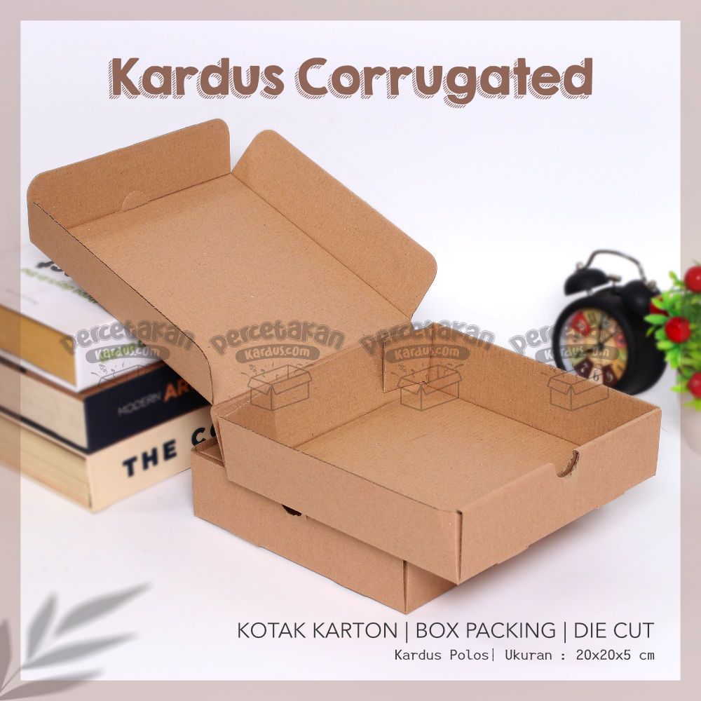 

Kardus Corrugated 20x20x5 CM | Die Cut | Kotak Karton | Box Packing Souvenir Pizza