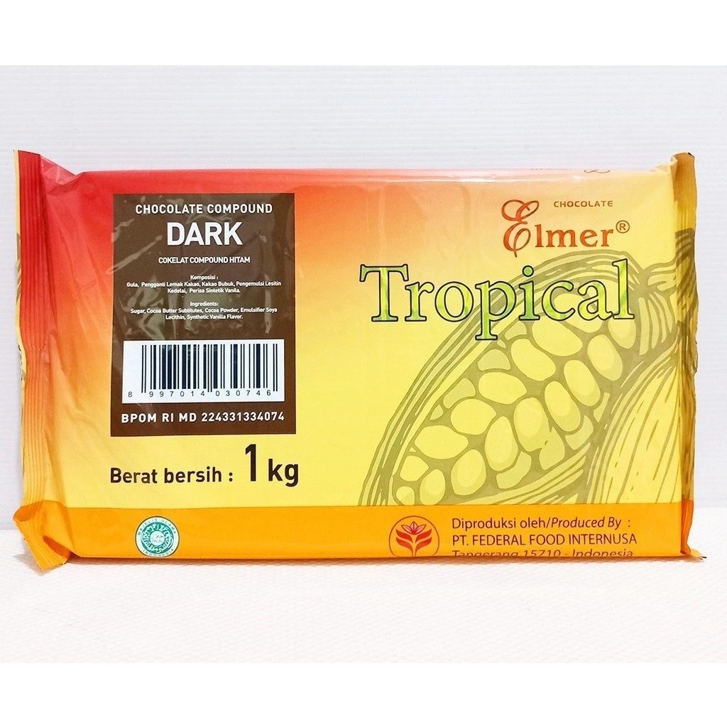 

ELMER COMPOUND TROPICAL DARK WHITE 1kg / White Chocolate Compound