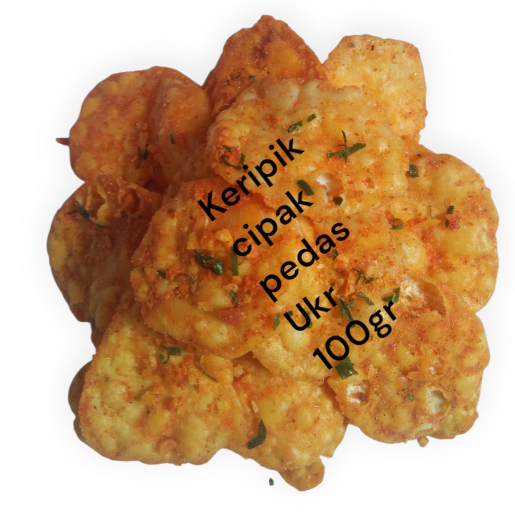 

aneka makanan ringan / kripik cipak koceak / cemilan sehari-hari khas bogor rasa pedas sehah gurih dan renyah kriuk2 wangi daun jeruk kemasan 100gram