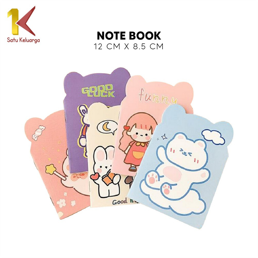 

EC Satu Keluarga Buku Tulis Memo Kecil Mini Motif Karakter Kartun A40 Buku Catatan Kartun Berkuping Cartoon Mini Book Portable