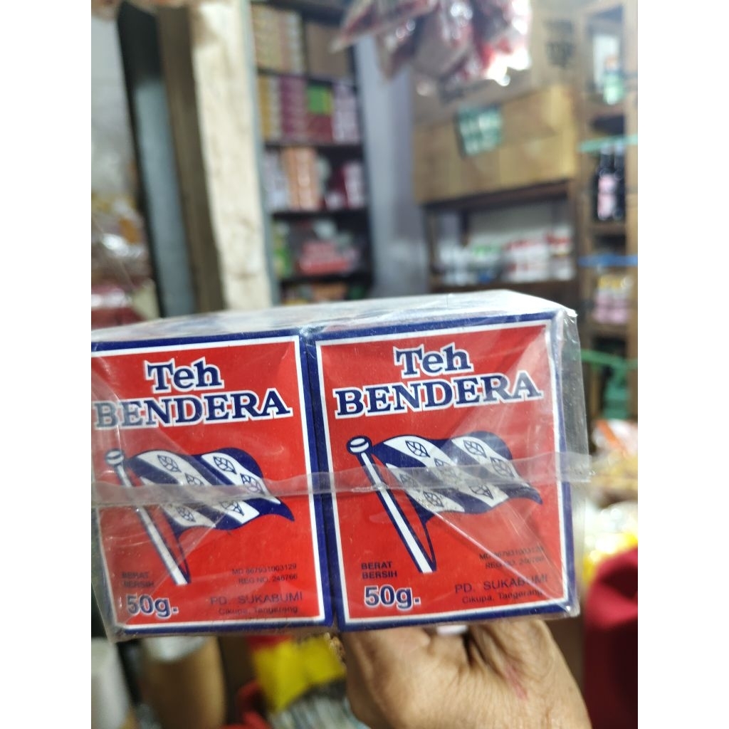 

Bubuk Teh Cap Bendera isi 1 Pak 10ktk berat 50gr / ktk