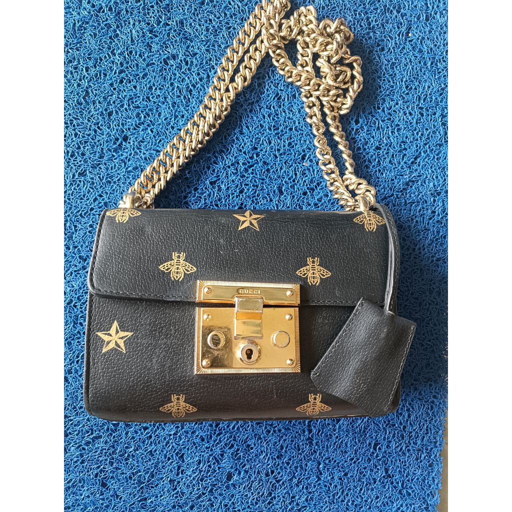tas branded preloved Gucci* pad lock