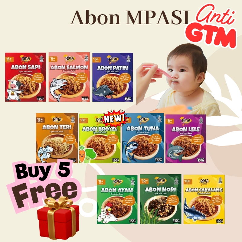

Abon MPASI Abon BMA BB Booster Bayi NON MSG Abon Bayi Anak 6+ 8+ Ayam Sapi Tuna Lele Teri Babyteri Anti GTM