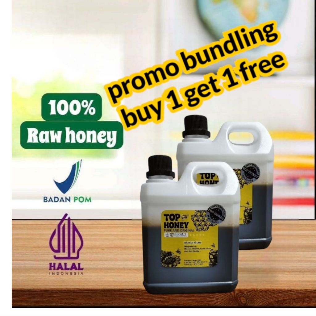 

PROMO Madu akasia hitam asli murni tanpa campuran Beli 1 kg dapat 2 kg