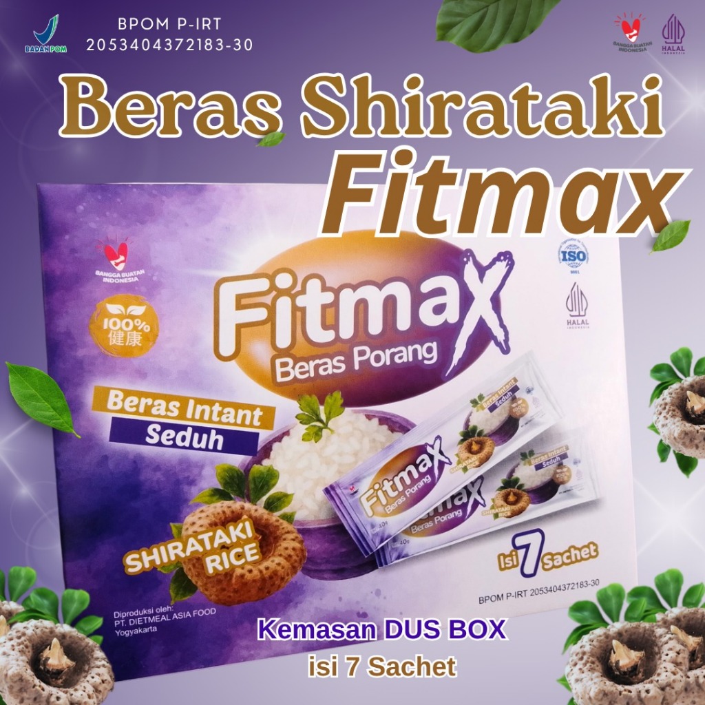 

Fitmax Beras Porang Kemasan Dus Box Isi 7 Sachet