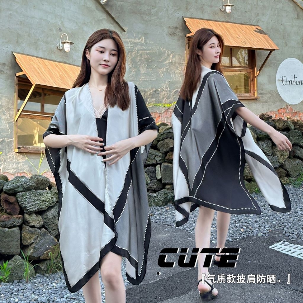 NEW OUTER satin silk UK 90cm x 180cm /outerwear wanita Korea style bahan satin silk