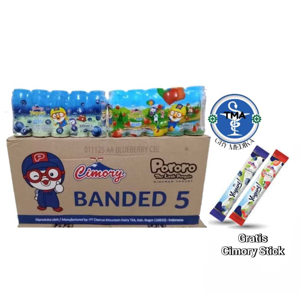 

Khusus Instan. Cimory Yoghurt 65ml per dus isi 100pcs Strawberry Blueberry