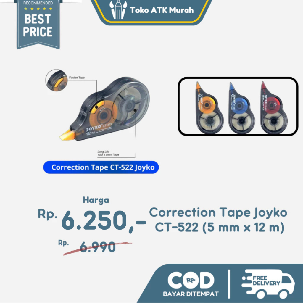 

Correction Tape Joyko CT-522 (5 mm x 12 m)