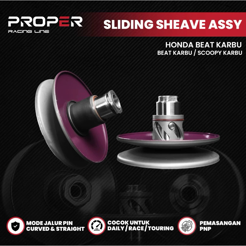 Proper Sliding Sheave Beat Karbu Scoopy  Beat Karbu Scoopy Karbu Original Karbu Pulley CVT Belakang