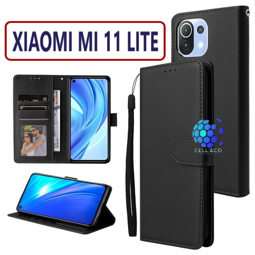 Case Type XIAOMI MI 11 LITE FLIP LEATHER WALLET PREMIUM FLIP CASE BUKA TUTUP KESING HP CASING FLIP C