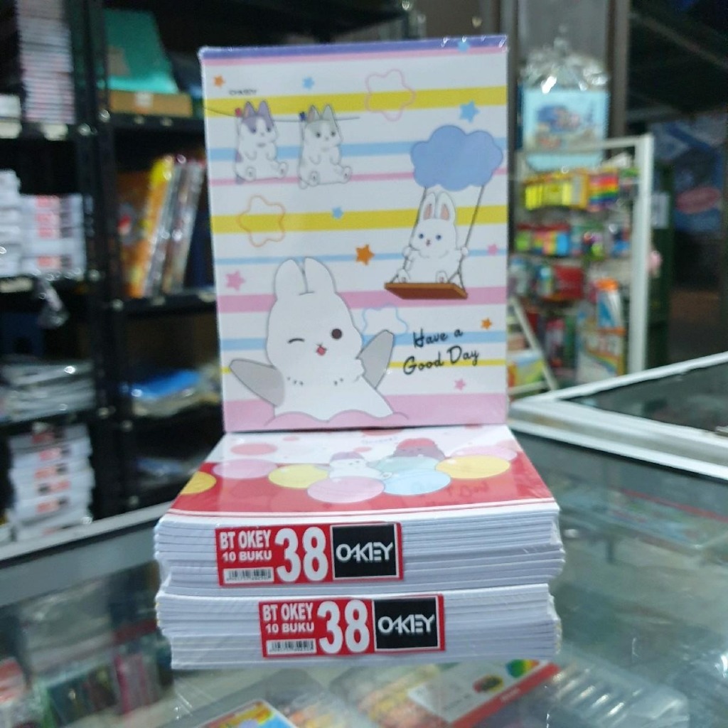 

1 pack (10 buku) Buku Tulis Okey 38 Lembar, Cocok untuk Sekolah