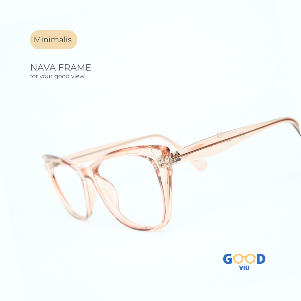goodviu - Frame Kacamata Wanita Nava Cat Eye Transparan