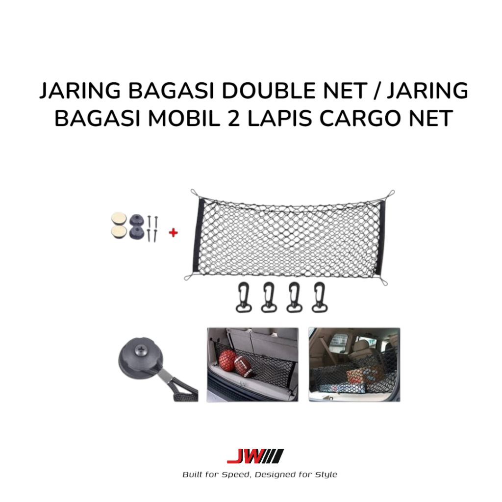 JARING BAGASI DOUBLE NET / JARING BAGASI MOBIL 2 LAPIS CARGO NET