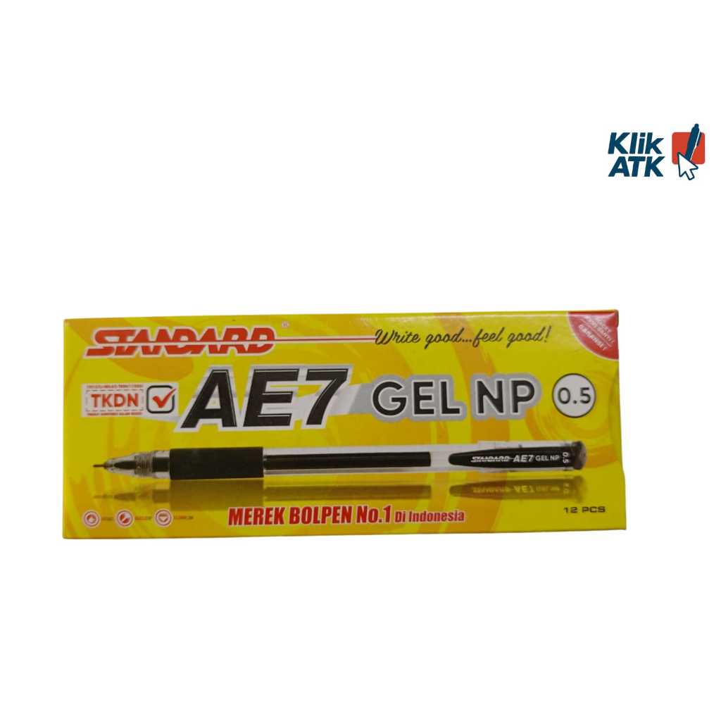 

12 Pcs Pena Pulpen Pen Standard AE 7 Gel 0.5mm - Per Lusin