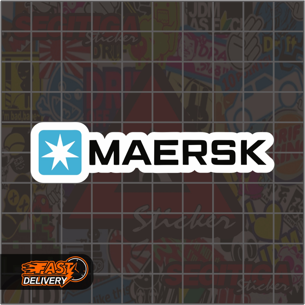 

Sticker Maersk Ukuran 8 x 2 Cm