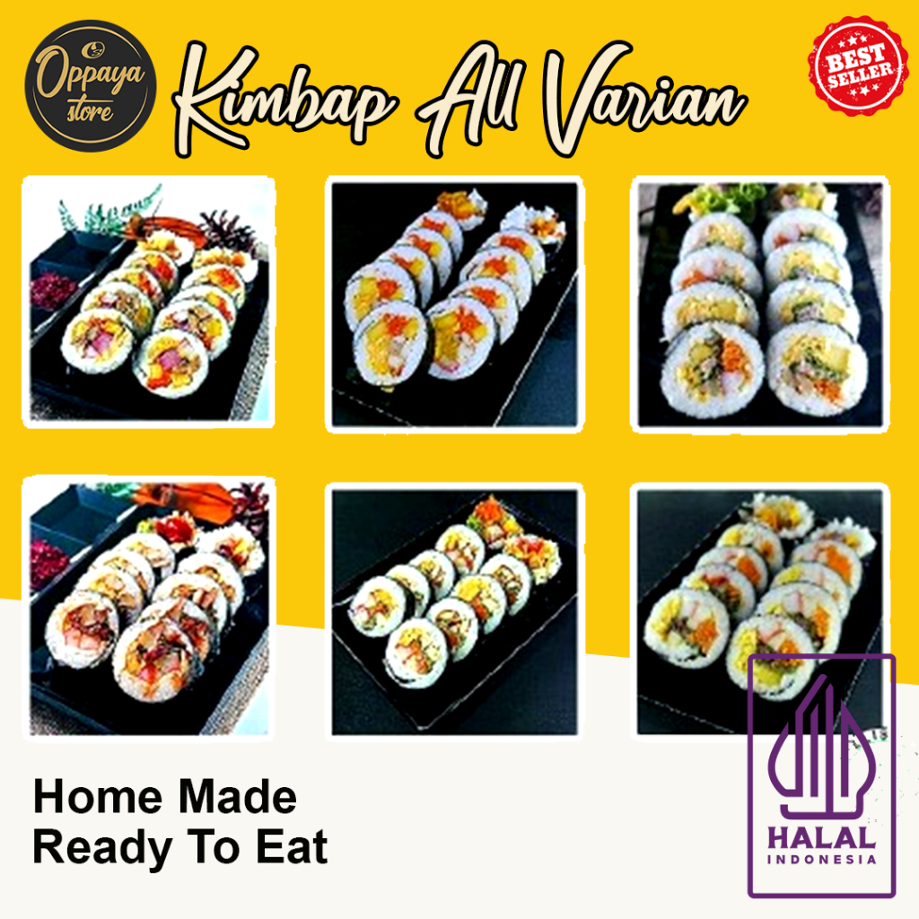 

Kimbap Korea Halal 10 Pcs – All Varian Sushi Gulung Korea Homemade Fresh & Enak Siap Santap