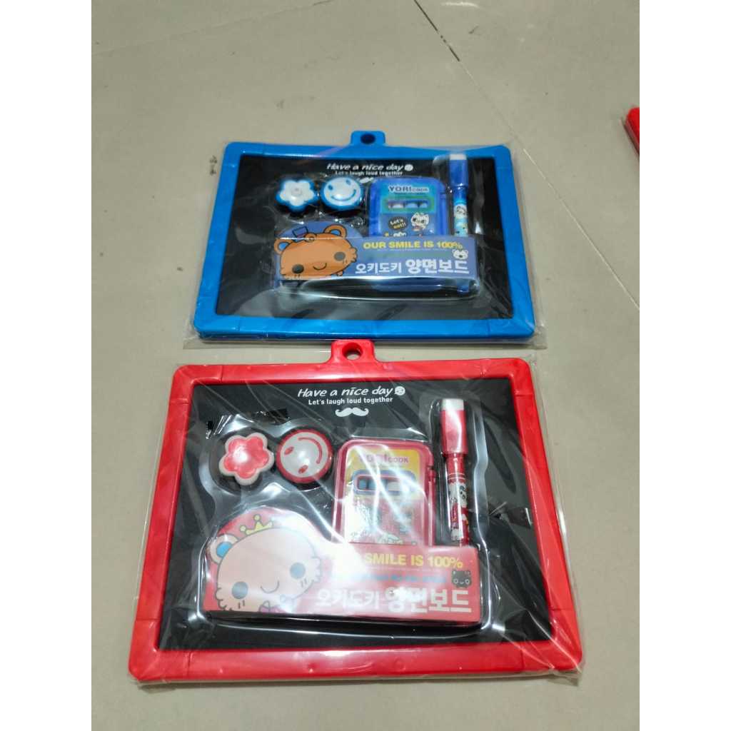 

mainan papan tulis anak /mainan papan tulis magnet 2in1 smile
