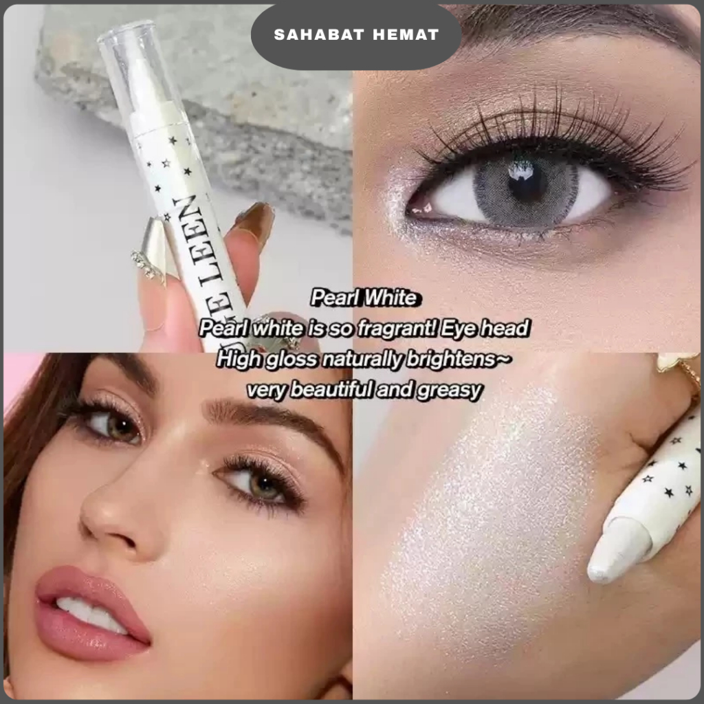 EYESHADOW PENCIL MUGE LEEN PENSIL EYESHADOW MATTE GLITTER BLING HIGHLIGHTER