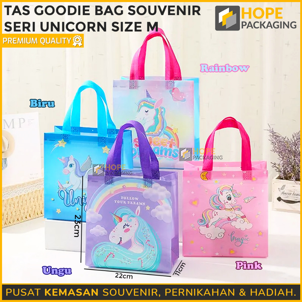 

Tas Goodie Bag Souvenir Seri Unicorn Size M /Tas Seri Baby/ Goodie Bag Ultah Seri Animal/ Tas Ulang Tahun Anak