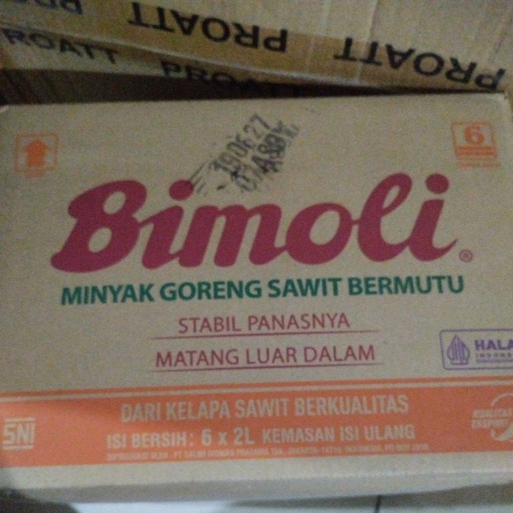 

Bimoli minyak goreng 1karton kemasan 2L.2L x 6 pouch