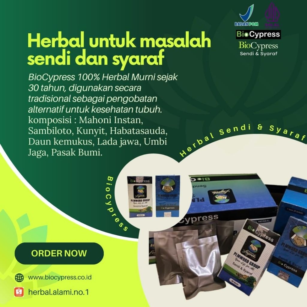 [ORIGINAL] HERBAL BIOCYPRESS BOTOL ISI 40 BUTIR KEMASAN BARU DAN LAMA, HERBAL SENDI DAN SARAF, SOLUS