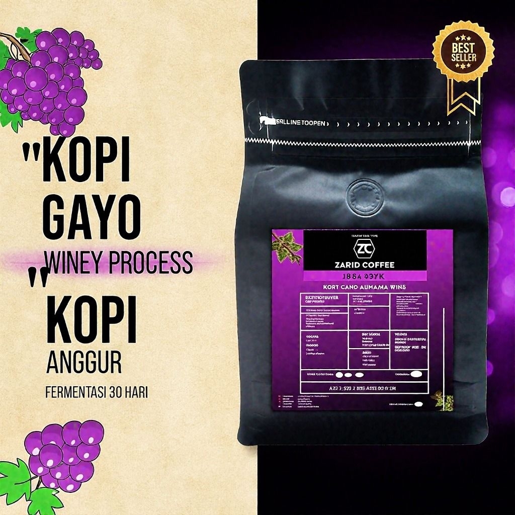 

KOPI GAYO ARABIKA WINEY SPECIALTY FERMENTASI PROSES / Kopi Anggur Winey Fermentasi 30 hari