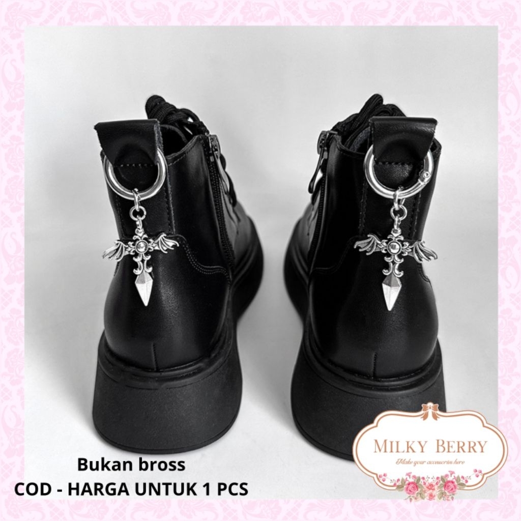 [ MILKY BERRY - GO001 ] COD 2 PCS GANTUNGAN KEYCHAIN GHOTIC LOLITA GOTIK GOTIC