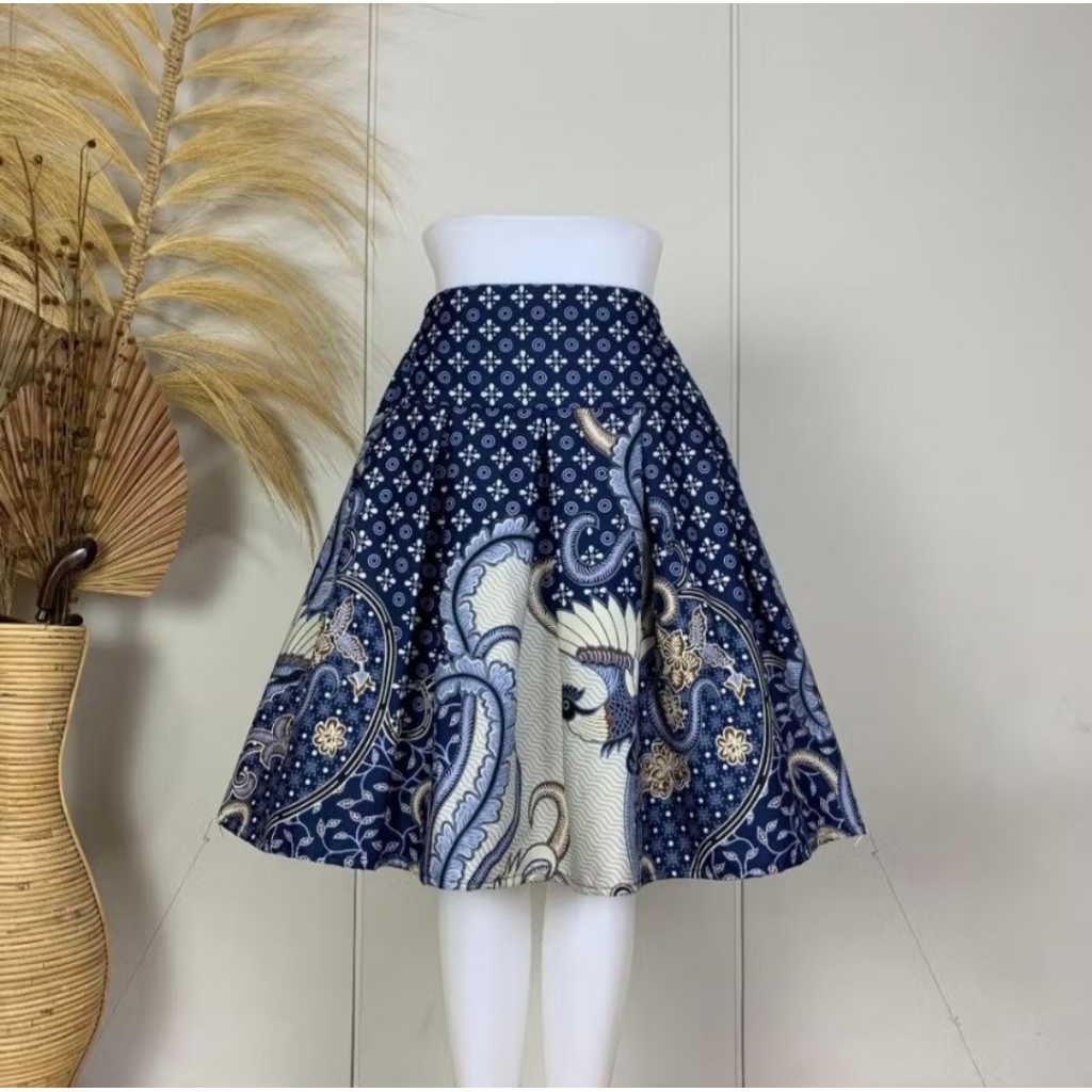 Rok Payung Dewasa Rok Pendek Batik Pinggang Depan Ban Belakang Karet