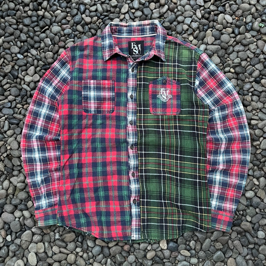 KEMEJA FLANEL EVISU MULTICOLOURS RARE ITEM