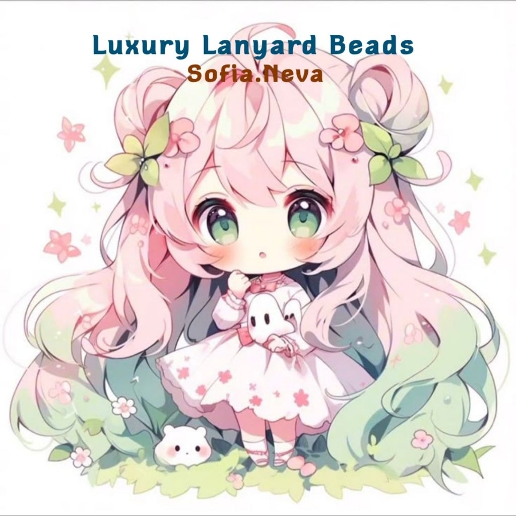 

Nota Luxuries Lanyard Beads || Gantungan ID Card Karakter Lucu