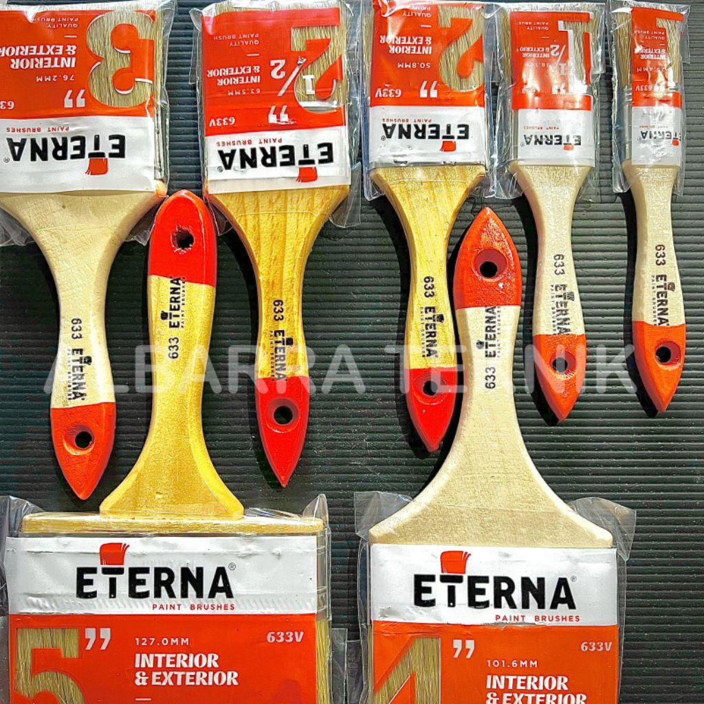 

Kuas Cat ETERNA / Kuas Cat Terbaik / Ukuran 1" - 5" (Harga Per PCS)